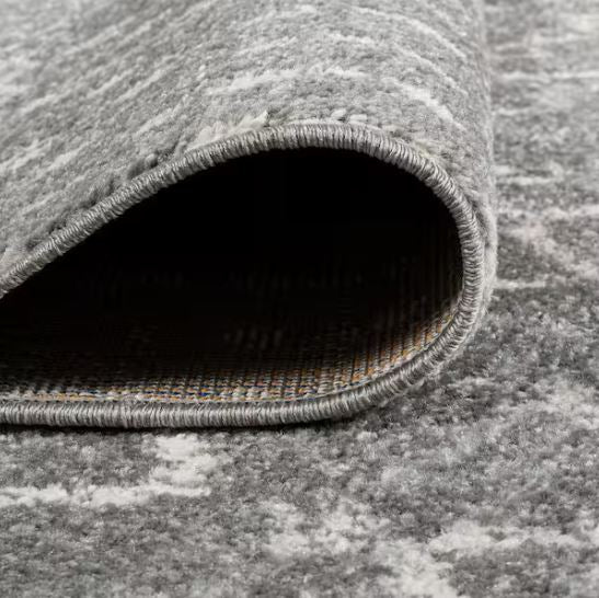 Moroccan HYPE Boho Vintage Diamond Gray/Ivory 5 ft. x 8 ft. Area Rug