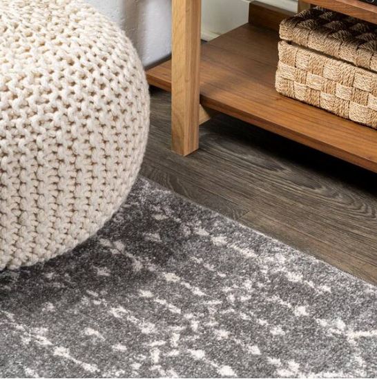 Moroccan HYPE Boho Vintage Diamond Gray/Ivory 5 ft. x 8 ft. Area Rug