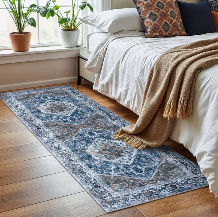 Jodhveer Area Rug Washable Rug Non-Slip Backing Indoor Rugs