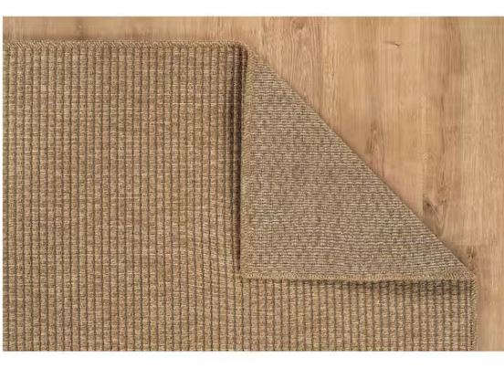 Terra Fiber Easy Jute Natural 9 ft. x 12 ft. Solid Indoor Outdoor Area Rug