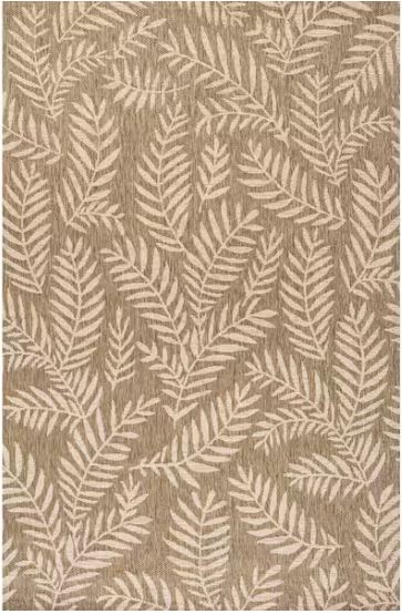 Nevis Palm Frond Brown/Beige 5 ft. x 8 ft. Indoor/Outdoor Area Rug