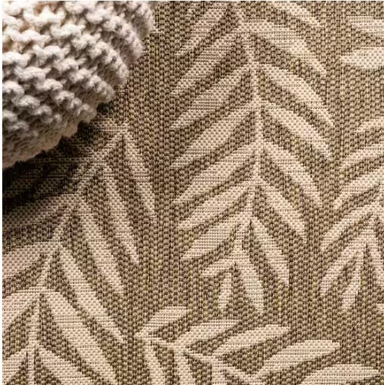 Nevis Palm Frond Brown/Beige 5 ft. x 8 ft. Indoor/Outdoor Area Rug