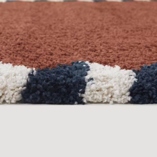Vasile Rust 5 ft. x 7 ft. Border Area Rug