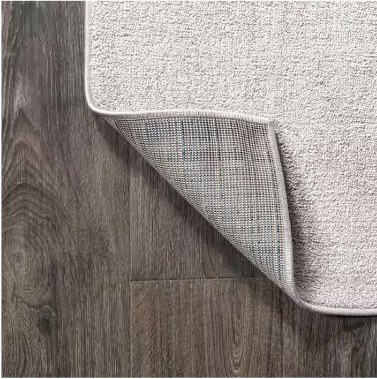 Haze Solid Low-Pile Ivory 7 ft. Square Area Rug