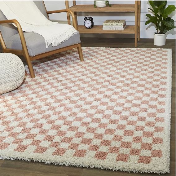 Balta Covey 8 x 10 (ft) Loomed Polypropylene Pink Rectangular Indoor Geometric Bohemian/Eclectic Spot Clean Only Area rug