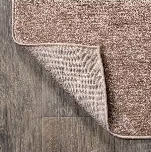 Haze Solid Low-Pile Brown 9 ft. x 12 ft. Area Rug