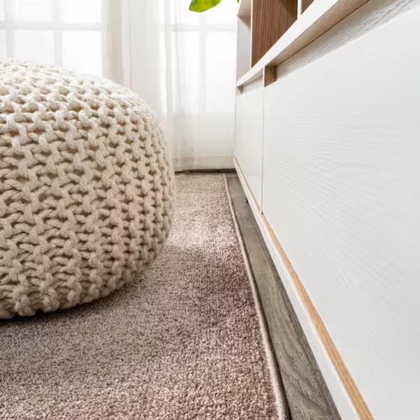Haze Solid Low-Pile Brown 9 ft. x 12 ft. Area Rug