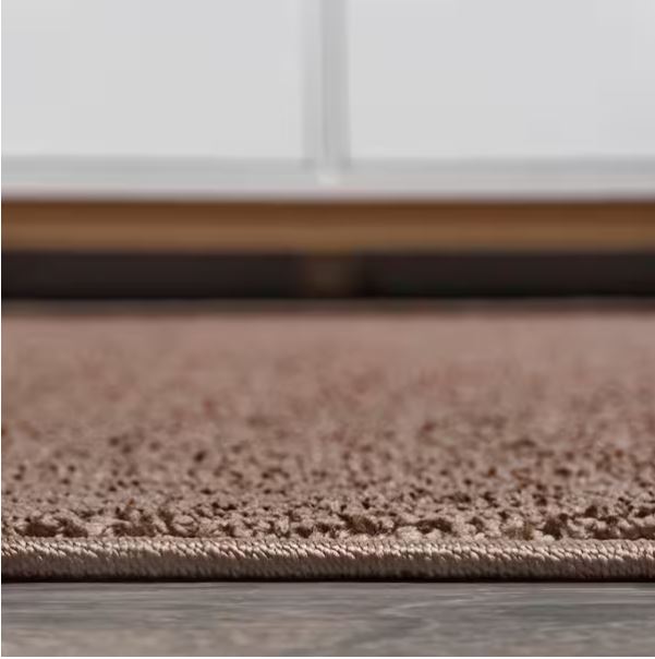 Haze Solid Low-Pile Brown 9 ft. x 12 ft. Area Rug