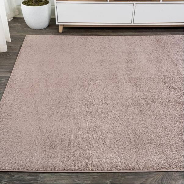 Haze Solid Low-Pile Brown 9 ft. x 12 ft. Area Rug