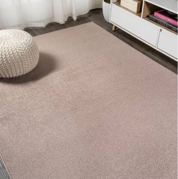 Haze Solid Low-Pile Brown 9 ft. x 12 ft. Area Rug