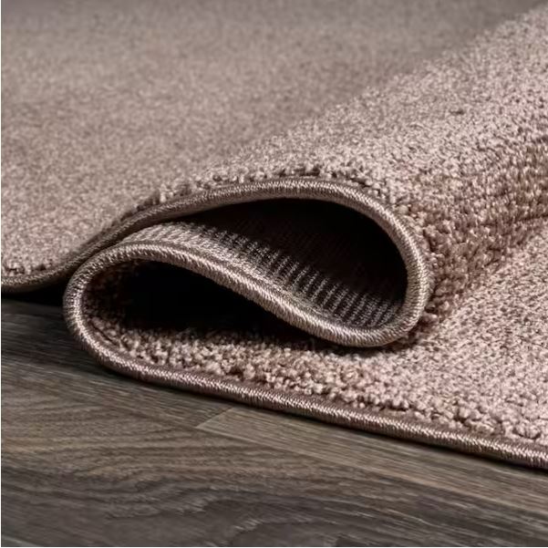 Haze Solid Low-Pile Brown 9 ft. x 12 ft. Area Rug