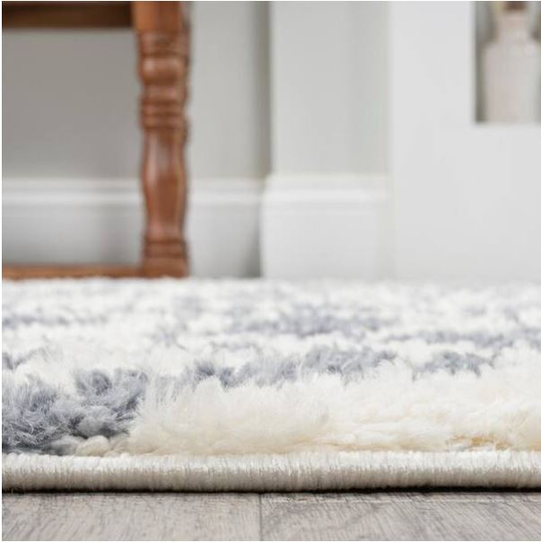 Astrid Retro Cream/Gray 8 ft. x 10 ft. Trellis High-Low Area Rug