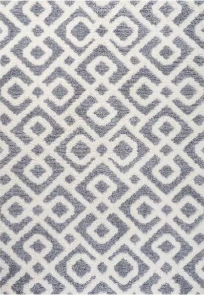 Astrid Retro Cream/Gray 8 ft. x 10 ft. Trellis High-Low Area Rug