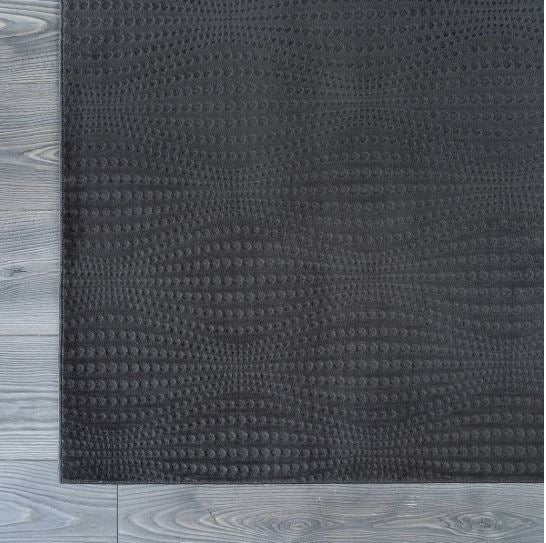 Beverly Rug Serenity Solid Modern Non Slip Soft Indoor Area Rug - 5X7 - Dark Gray