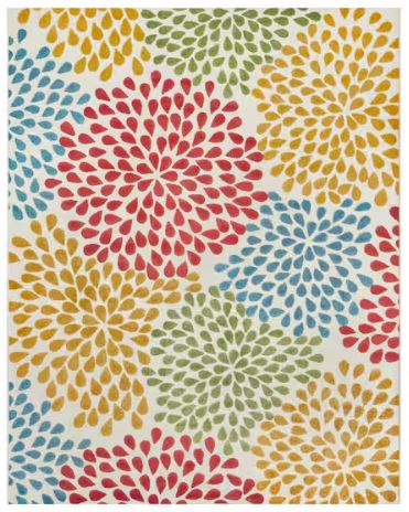 Park Pointe Multi Color 5 ft. x 7 ft. Burst Indoor/Outdoor Area Rug
