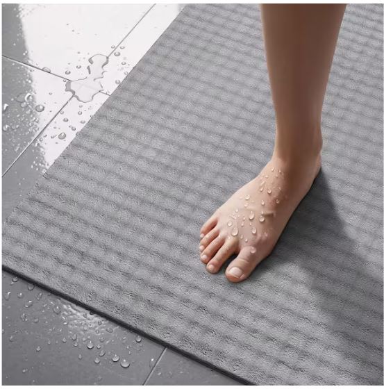 Sequoia 3 ft. ft. x 5 ft. Grey Non-Slip Rubber Back Washable Polyester Checker Indoor Outdoor Area Rug