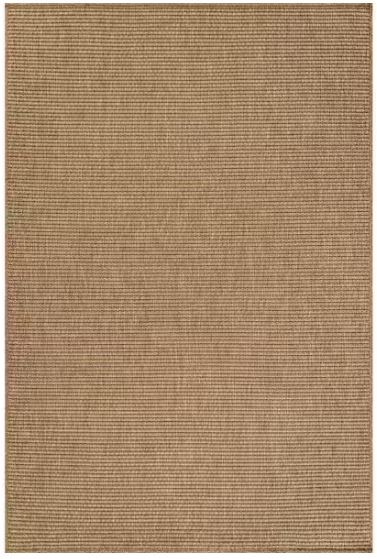 Terra Fiber Easy Jute Natural 6 ft. x 9 ft. Solid Indoor Outdoor Area Rug