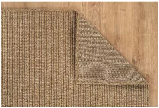 Terra Fiber Easy Jute Natural 6 ft. x 9 ft. Solid Indoor Outdoor Area Rug