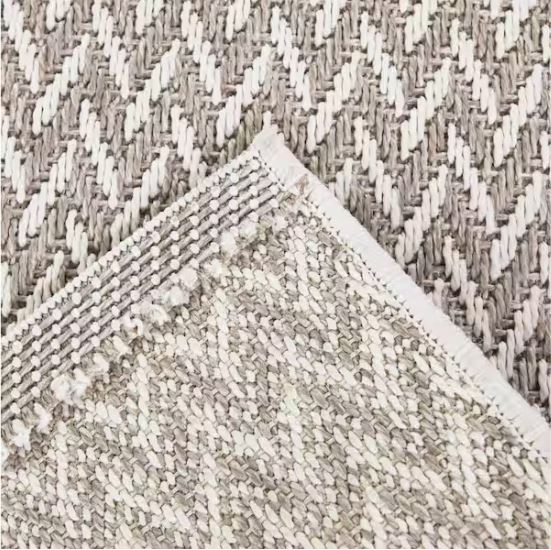 Cream 5 x 7 Natural Weave Indoor/Outdoor Area Rug