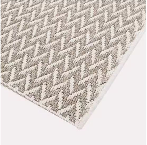 Cream 5 x 7 Natural Weave Indoor/Outdoor Area Rug