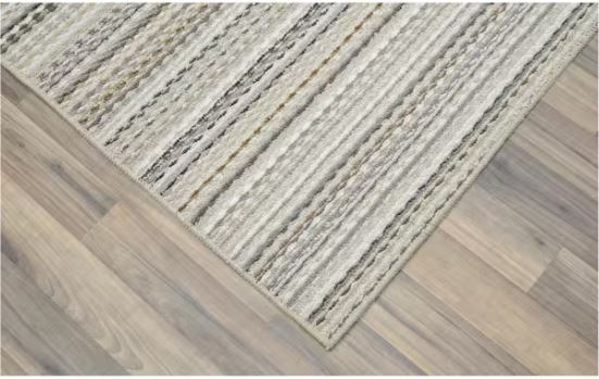 Carnival Stripe Random Earth-tones 3 ft. x 5 ft. Area Rug