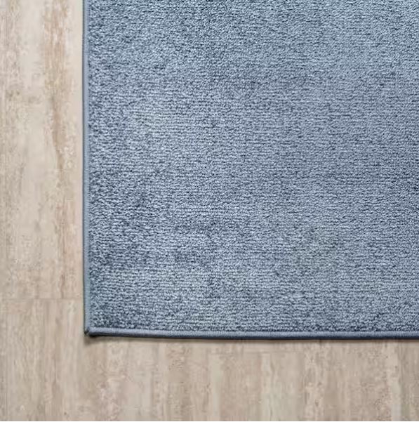 Haze Solid Low-Pile Classic Blue 8 ft. x 10 ft. Area Rug
