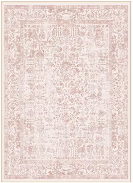 Entomology Pink 8 ft. x 10 ft. Vintage Floral Area Rug