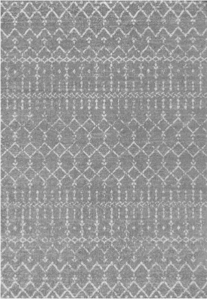 Moroccan HYPE Boho Vintage Diamond Gray/Ivory 8 ft. x 10 ft. Area Rug
