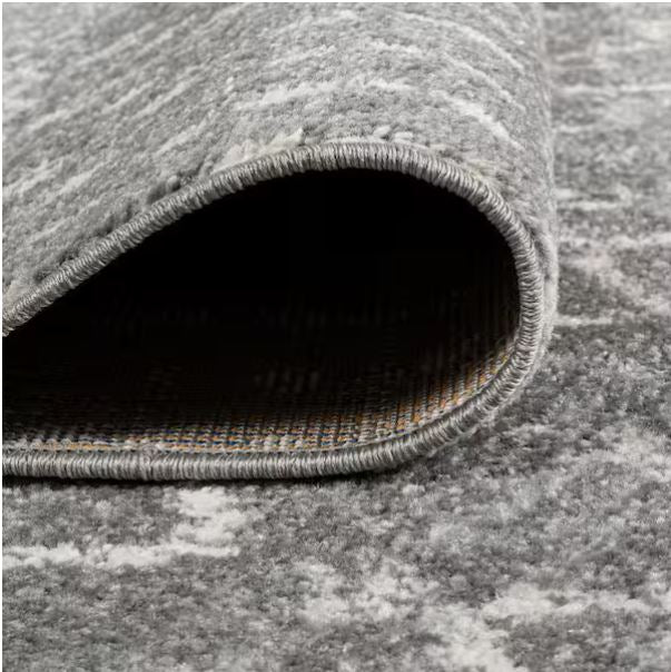 Moroccan HYPE Boho Vintage Diamond Gray/Ivory 8 ft. x 10 ft. Area Rug
