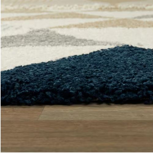 Parler White 5 ft. x 7 ft. Modern Shag Area Rug