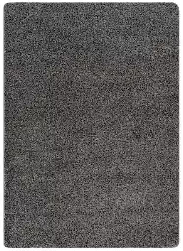 Silky Dark Gray 6 ft. x 9 ft. Solid Plus Thick Pile Non Slip Easy Clean Non Shedding Modern Indoor Area Rug