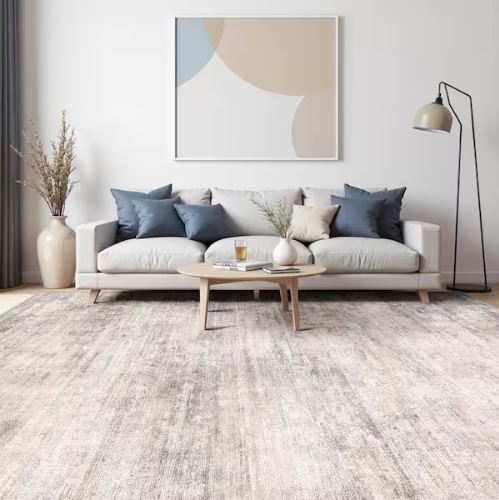 Aurora Beige/Gray 6 ft. x 9 ft. Modern Abstract Area Rug