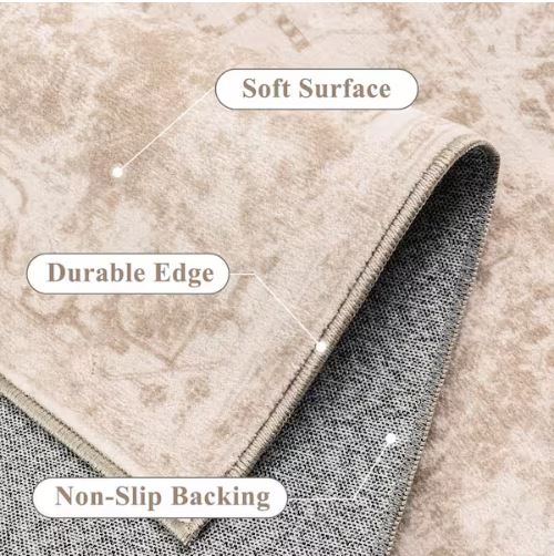 Jane Eyre Beige 2 ft. x 8 ft. Vintage Medallion Distressed Runner Rug