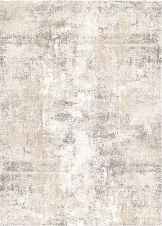 Van Gogh Beige/Grey 5 ft. x 7 ft. Modern Abstract Area Rug