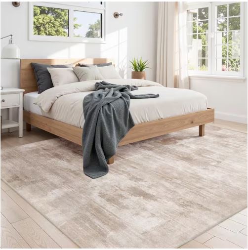 Monet Beige 8 ft. x 10 ft. Modern Abstract Area Rug