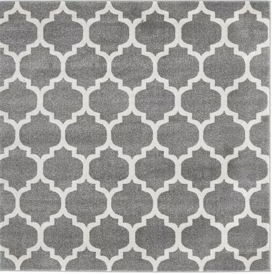 Unique Loom 5' 4 x 6' 1 Trellis Philadelphia Dark Gray Area Rug