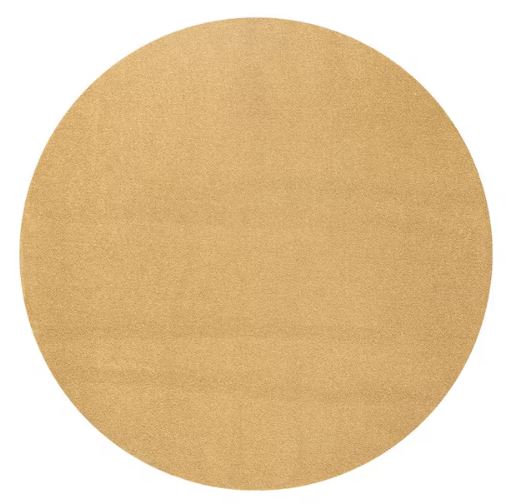 Haze Solid Low-Pile Mustard 5 ft. Round Area Rug