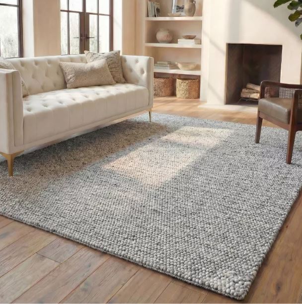 Natura NAT620 Hand Woven Indoor Area Rug - Light Grey/Ivory - 8'x10' - Safavieh