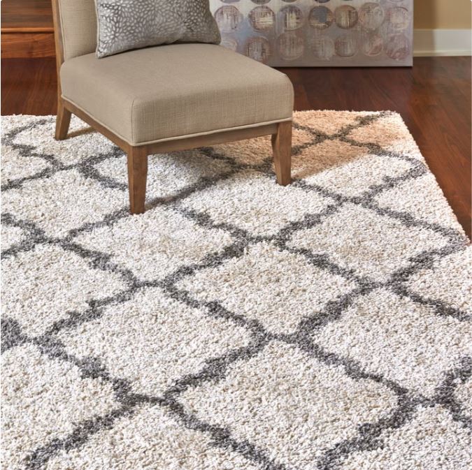 Thomasville Marketplace Luxury Shag Rug Collection, Trellis, 6'6" x 9'6"