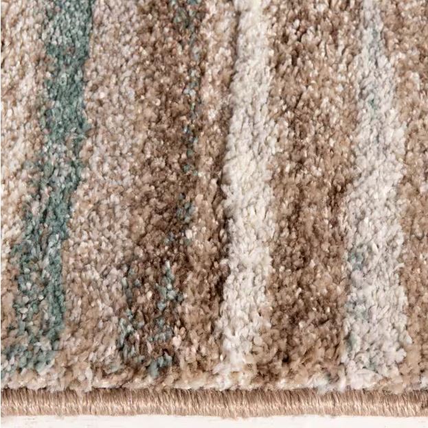 Shoreline Multi 8 ft. x 10 ft. Striped Area Rug and Deluxe 8 ft. x 10 ft. Rug Gripper Pad Combo