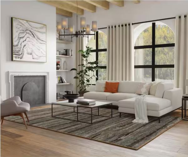 Shoreline Multi 5 ft. x 7 ft. Striped Area Rug