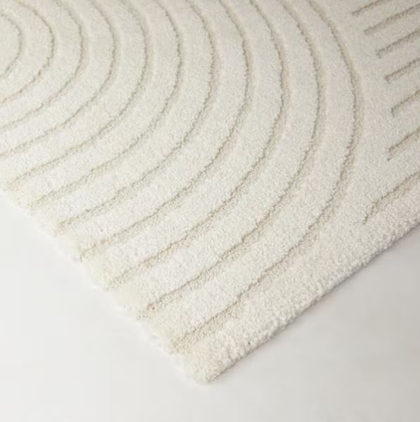Caserio Cream 7 ft. x 7 ft. Abstract Square Area Rug