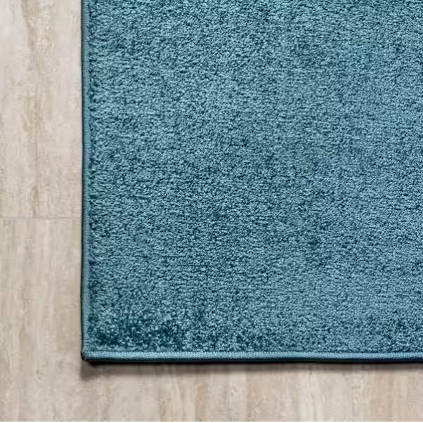 Haze Solid Low-Pile Turquoise 5 ft. x 8 ft. Area Rug