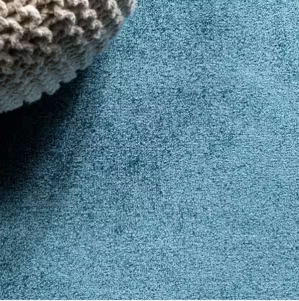 Haze Solid Low-Pile Turquoise 5 ft. x 8 ft. Area Rug