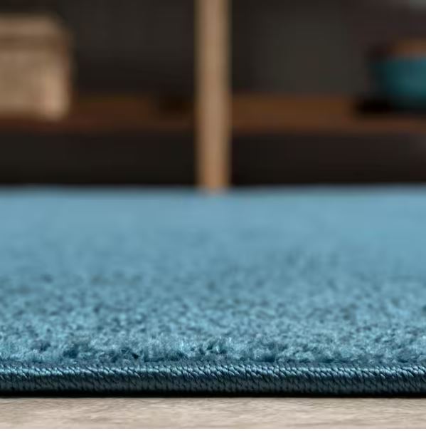 Haze Solid Low-Pile Turquoise 5 ft. x 8 ft. Area Rug