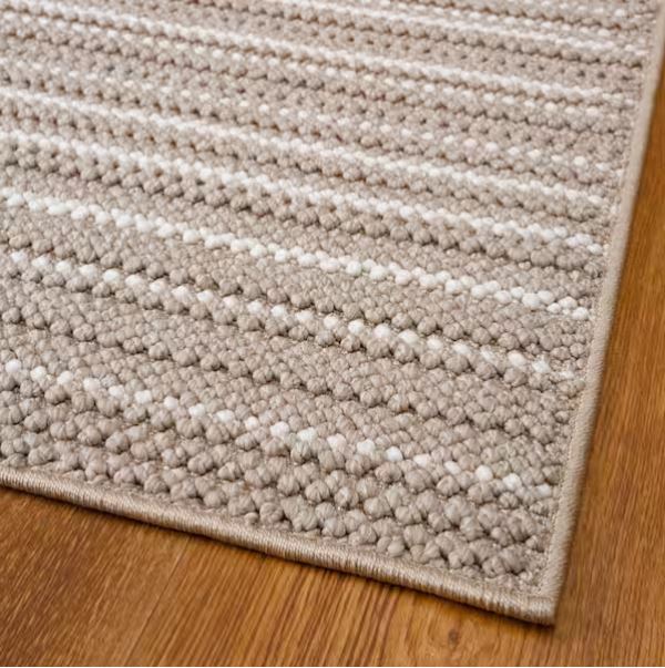6 ft. x 9 ft. Ivory Cassie Stripe Area Rug
