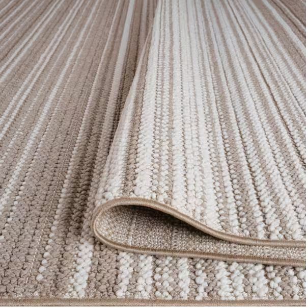 6 ft. x 9 ft. Ivory Cassie Stripe Area Rug