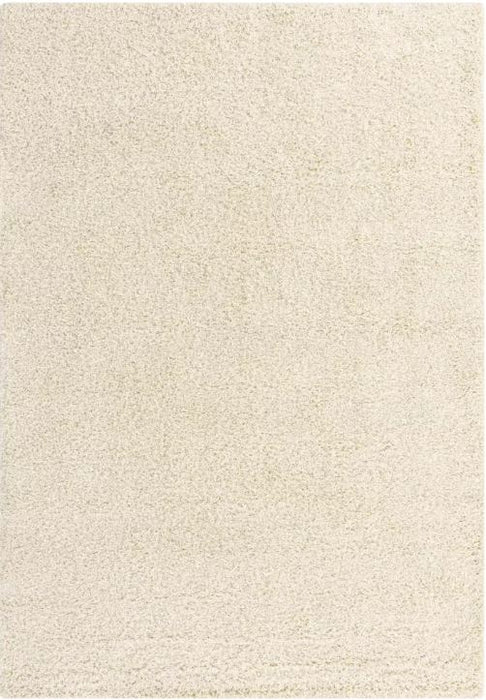 Unique Loom 6' 1 x 9' 0 Rectangle Solid Shag Pure Ivory Area Rug