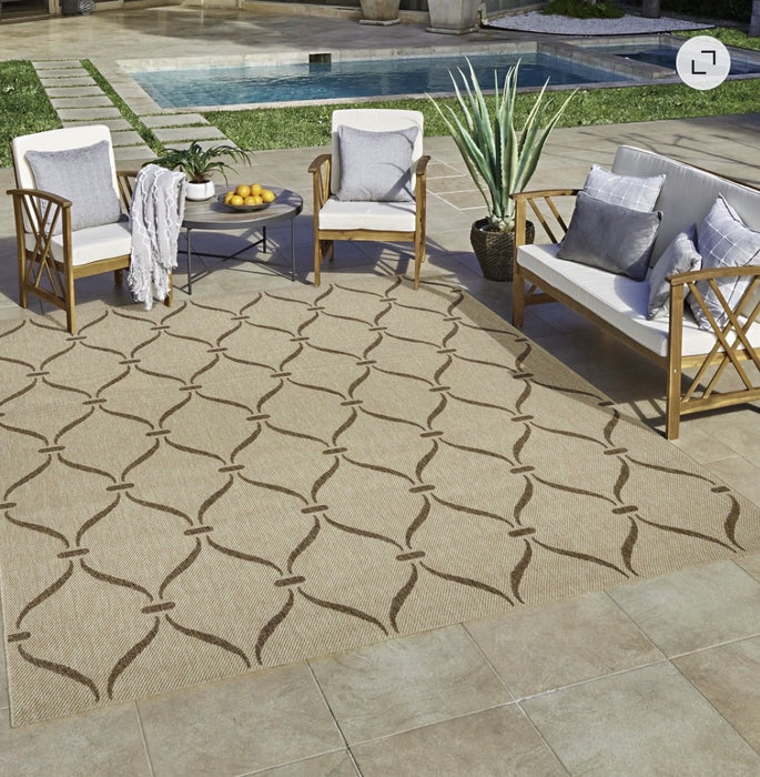 8x10 Gertmenian Ringley Araceli Transitional Geometric Chestnut Area Rug