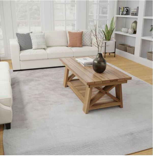 Piper Grey 7.5' x 9.8' Solid Polyester Area Rug